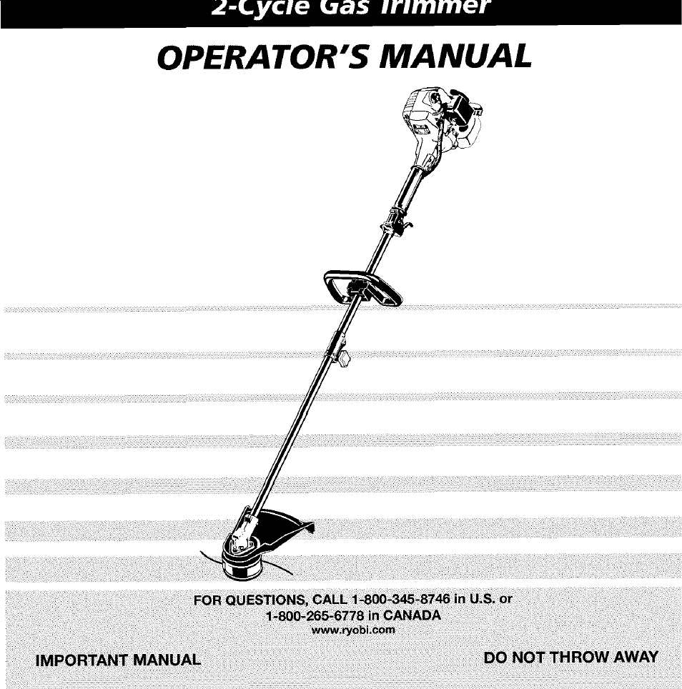 Ryobi Trimmer User Manual | 24 pages