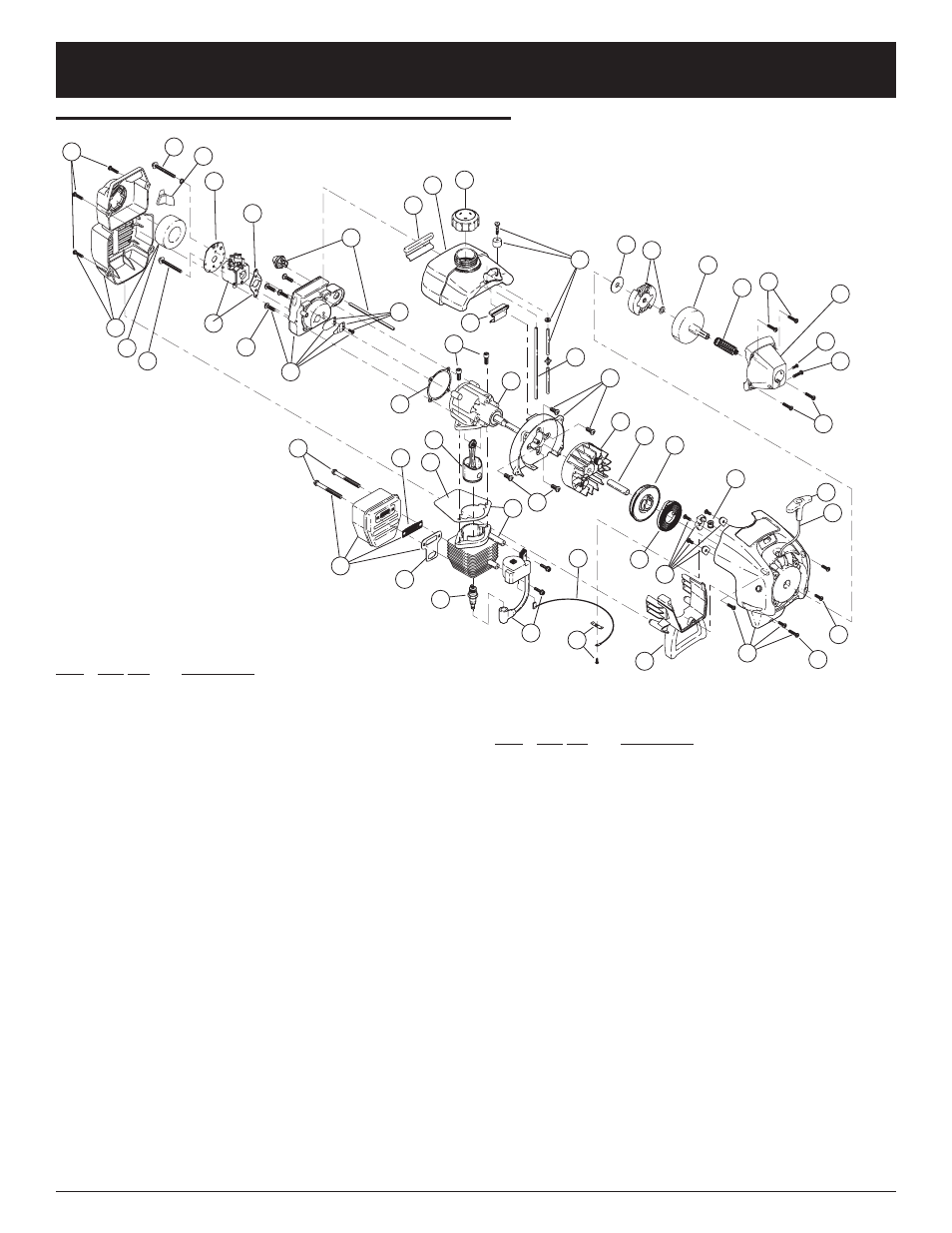 Parts list, Engine parts - model 790r, Cycle gas trimmer/brushcutter | Ryobi 790r User Manual | Page 78 / 80