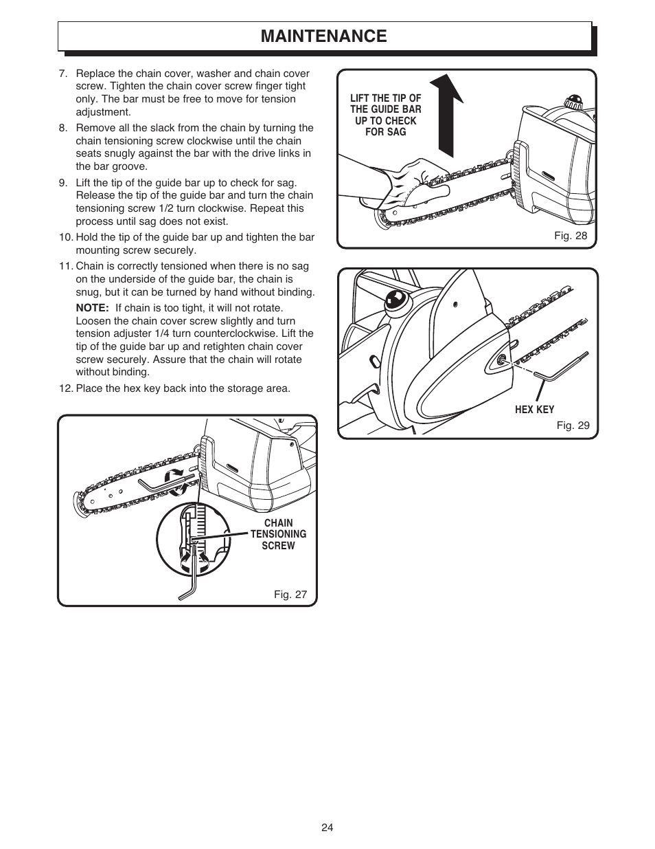 Maintenance | Ryobi 18 VOLT CORDLESS CS1800 User Manual | Page 24 / 34
