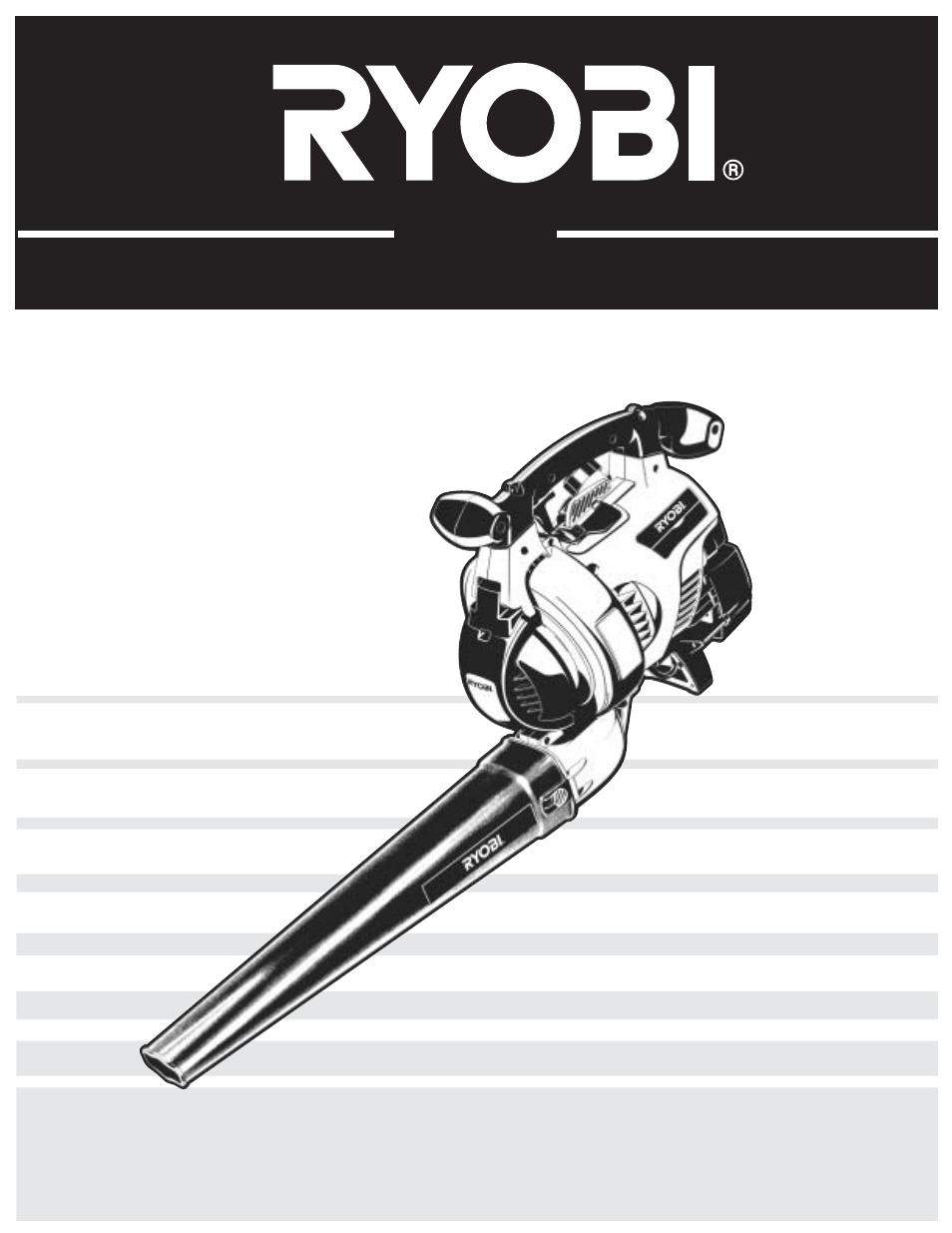 Ryobi 320BVr User Manual | 72 pages