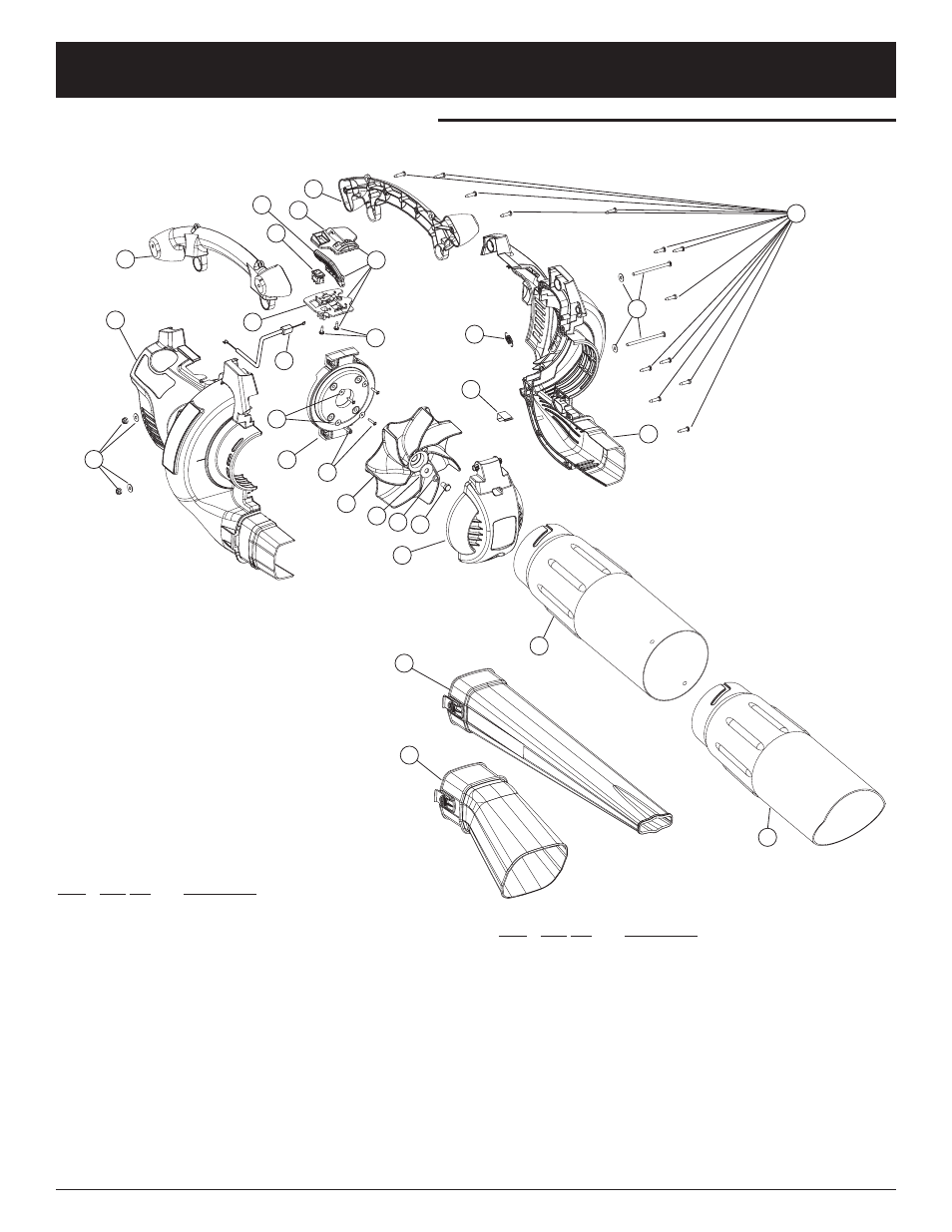 Parts list | Ryobi 320BVr User Manual | Page 71 / 72