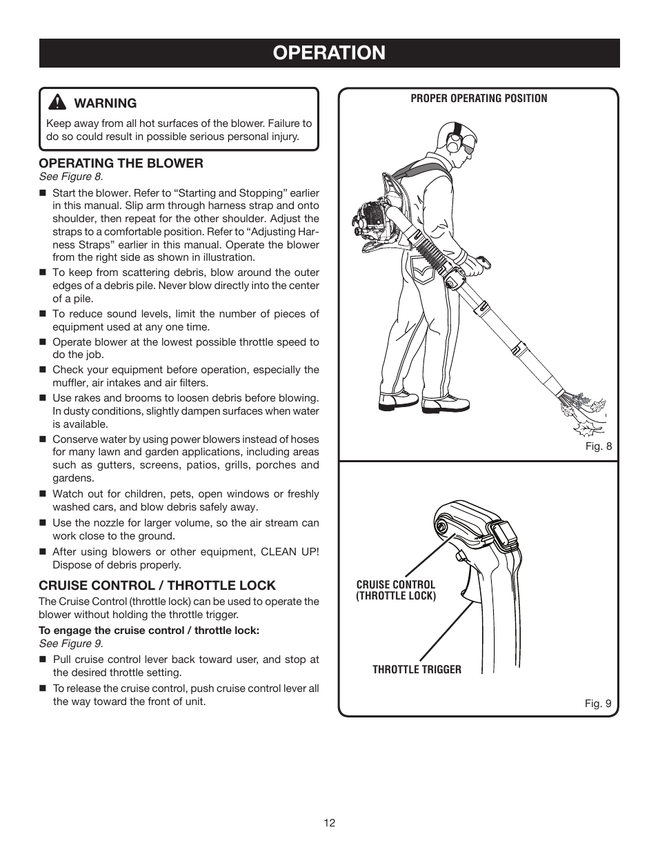 Operation | Ryobi RY08570 User Manual | Page 12 / 20