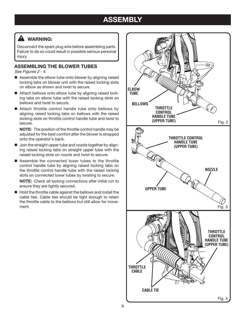 Assembly | Ryobi RY08570 User Manual | Page 9 / 20