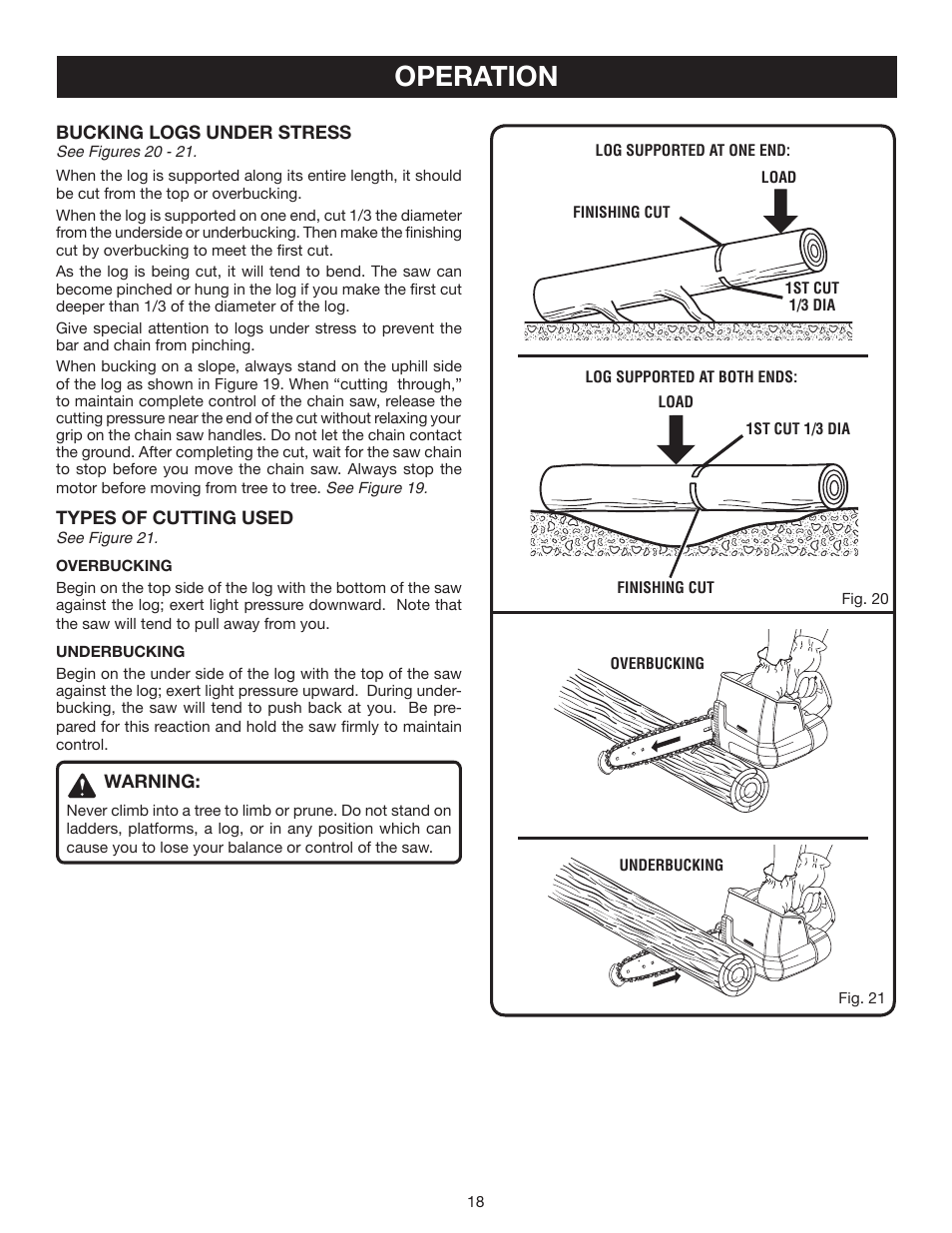 Operation | Ryobi P540 User Manual | Page 18 / 28
