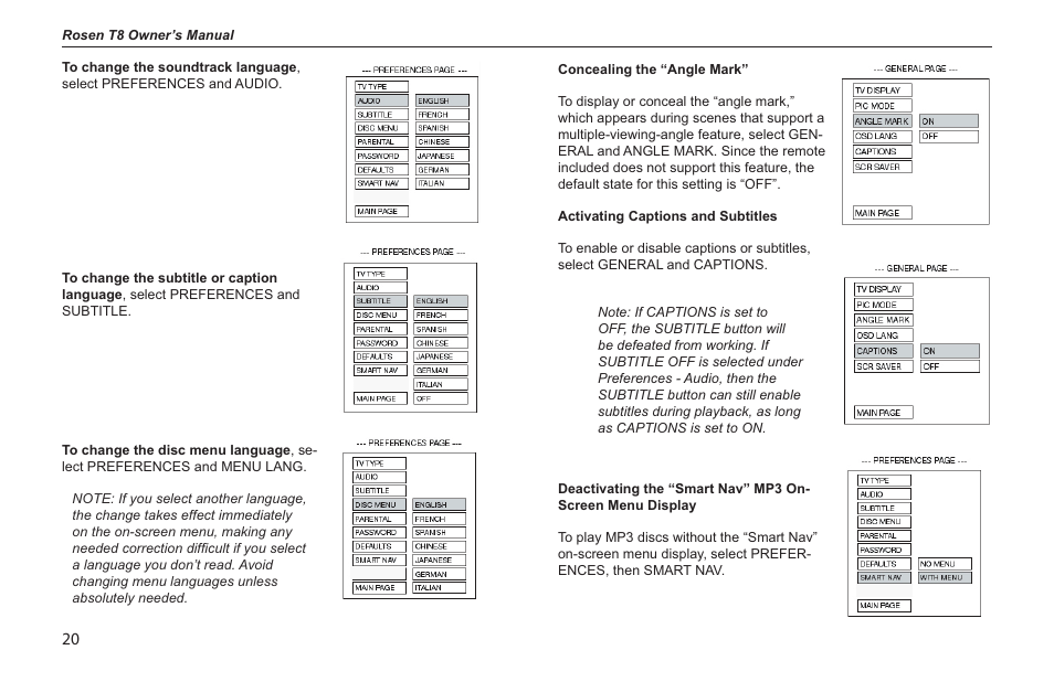 Rosen Entertainment Systems s/n 0708030488 T8 User Manual | Page 18 / 22