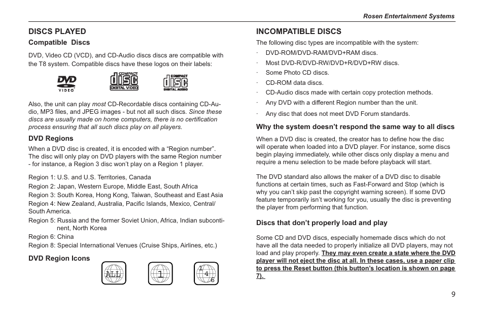 Rosen Entertainment Systems s/n 0708030488 T8 User Manual | Page 7 / 22