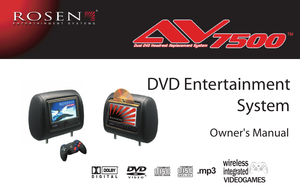 Rosen Entertainment Systems AV7500 User Manual | 22 pages