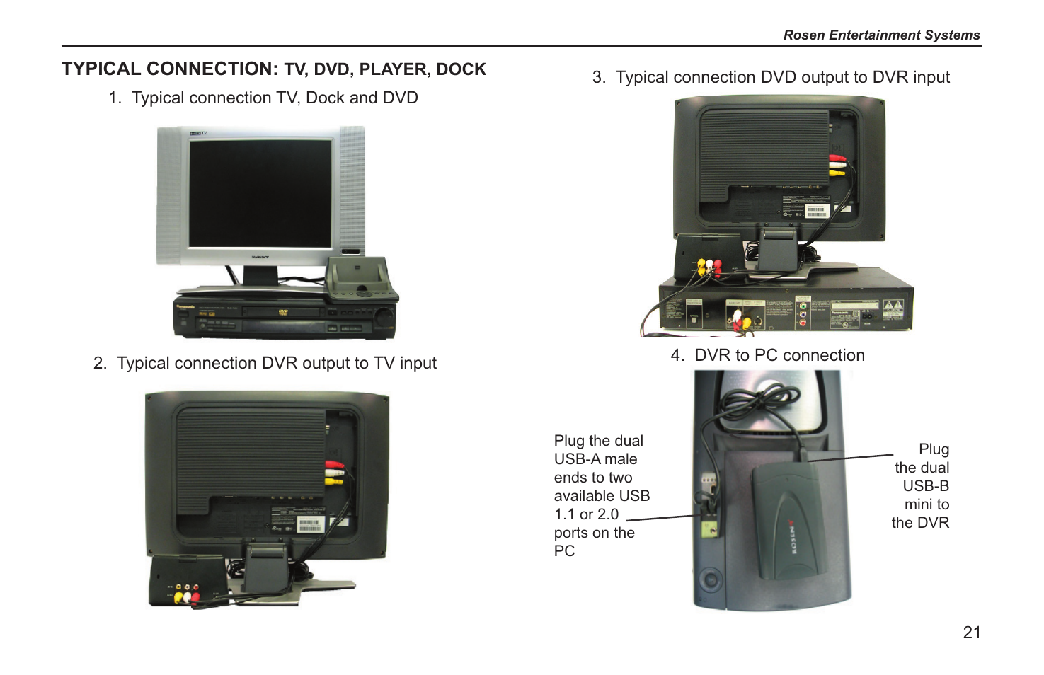Typical connection | Rosen Entertainment Systems RVR 2000 User Manual | Page 19 / 26