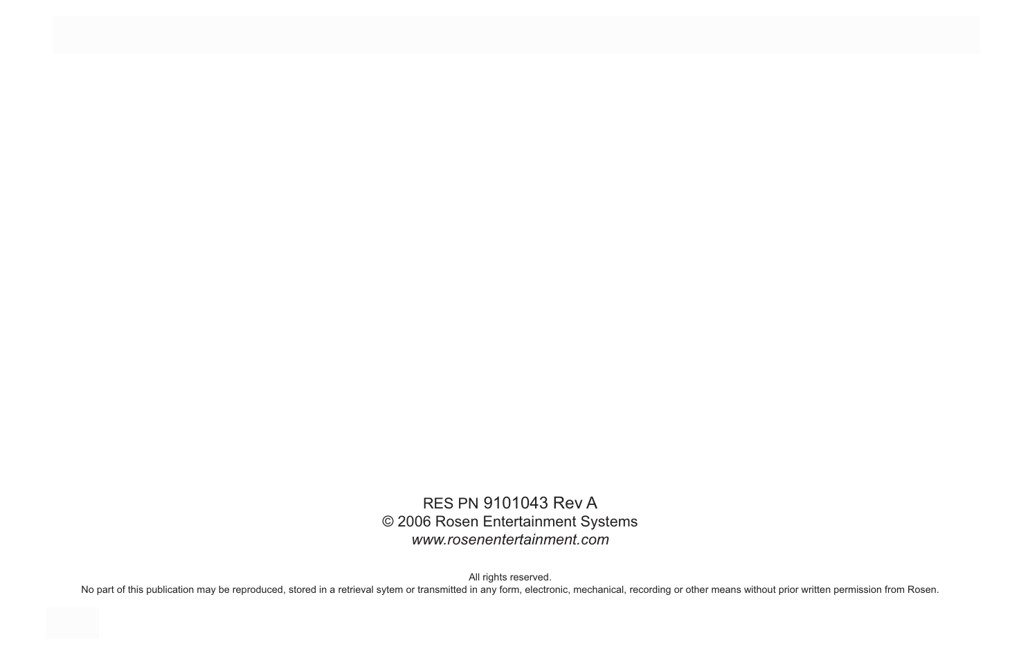 Rosen Entertainment Systems RVR 2000 User Manual | Page 26 / 26