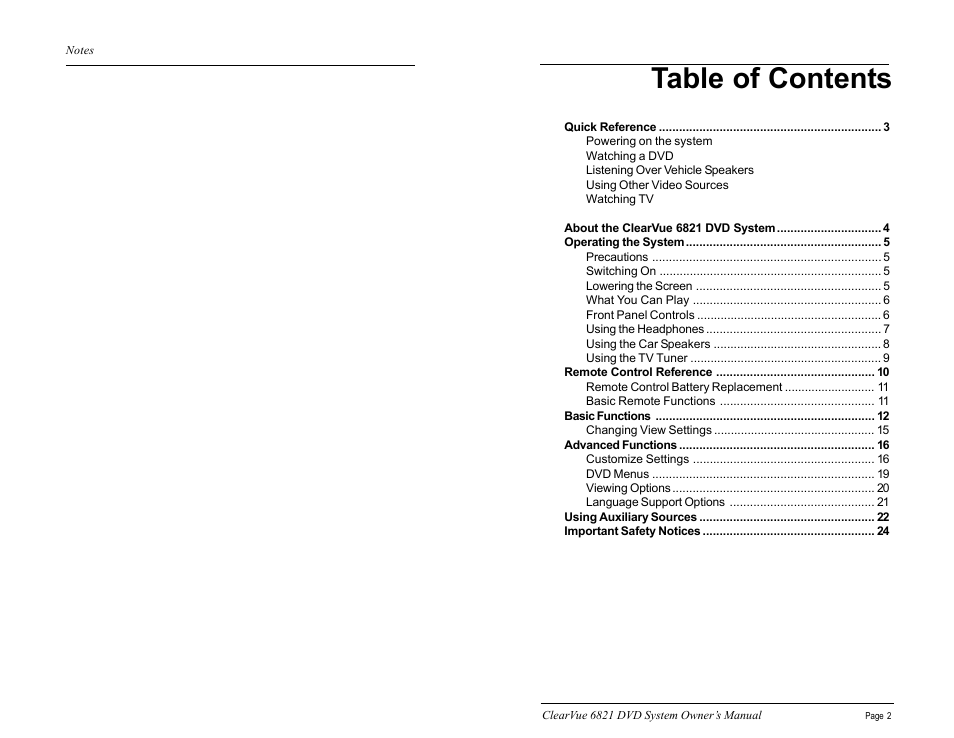 Rosen Entertainment Systems CV6821 User Manual | Page 3 / 14