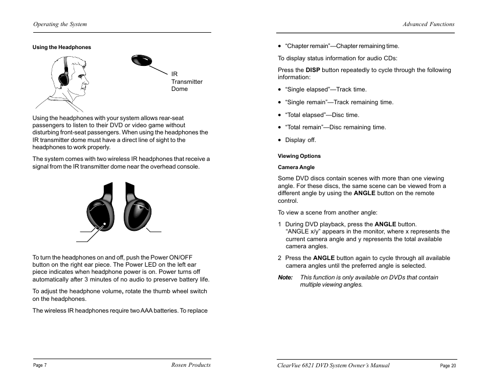 Rosen Entertainment Systems CV6821 User Manual | Page 8 / 14