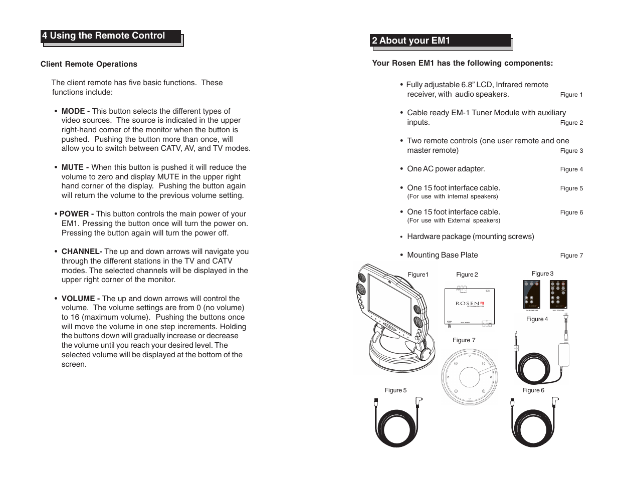 Rosen Entertainment Systems EM-1 User Manual | Page 6 / 9