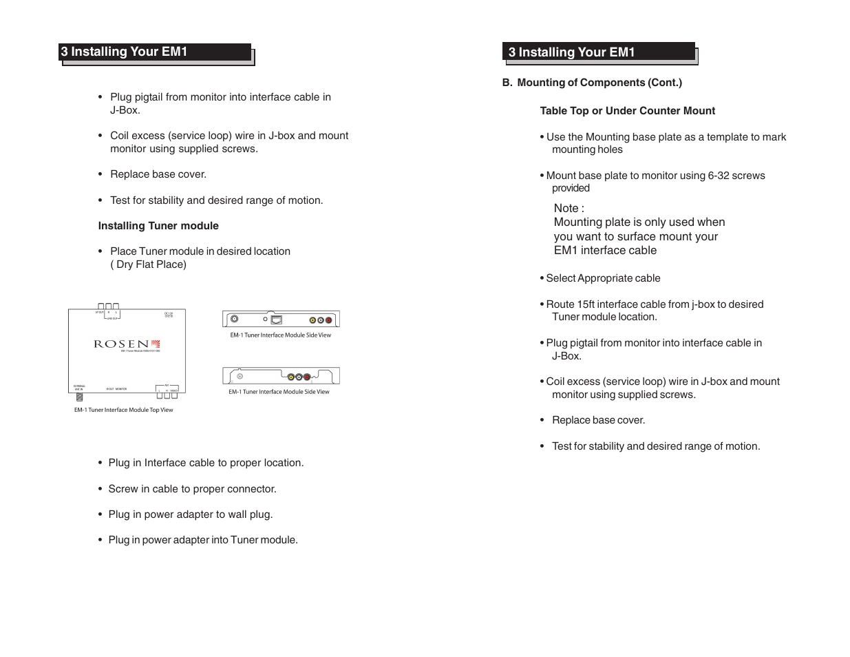 Rosen Entertainment Systems EM-1 User Manual | Page 8 / 9