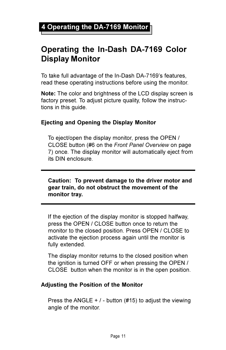 Rosen Entertainment Systems DA-7169 User Manual | Page 12 / 18