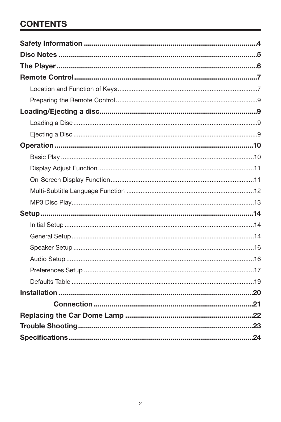 Rosen Entertainment Systems 10.2 User Manual | Page 2 / 24