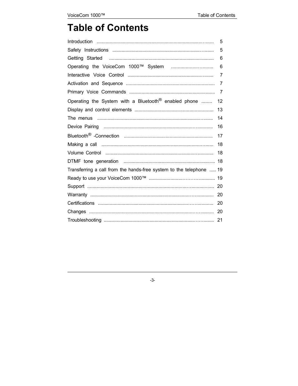 Rosen Entertainment Systems viocecom 1000 User Manual | Page 3 / 23