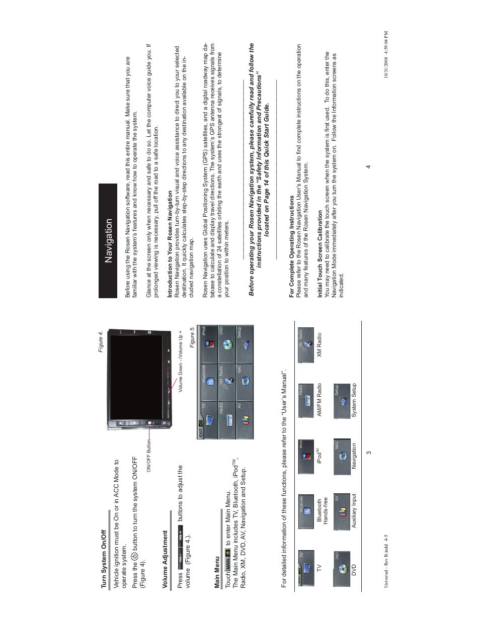 Navigation | Rosen Entertainment Systems DS-UN0810 User Manual | Page 3 / 9
