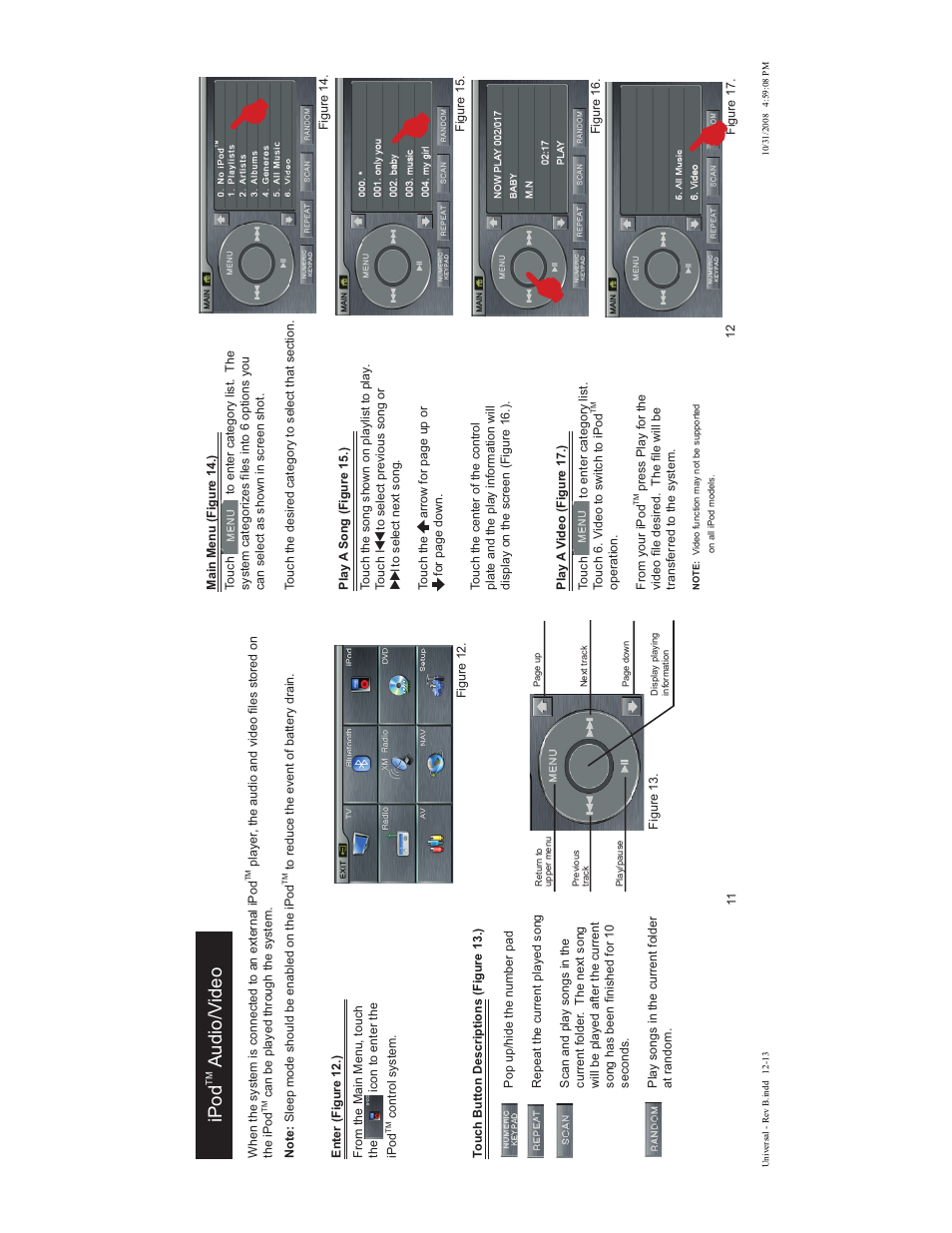 Ipod, Audio/v ideo | Rosen Entertainment Systems DS-UN0810 User Manual | Page 7 / 9