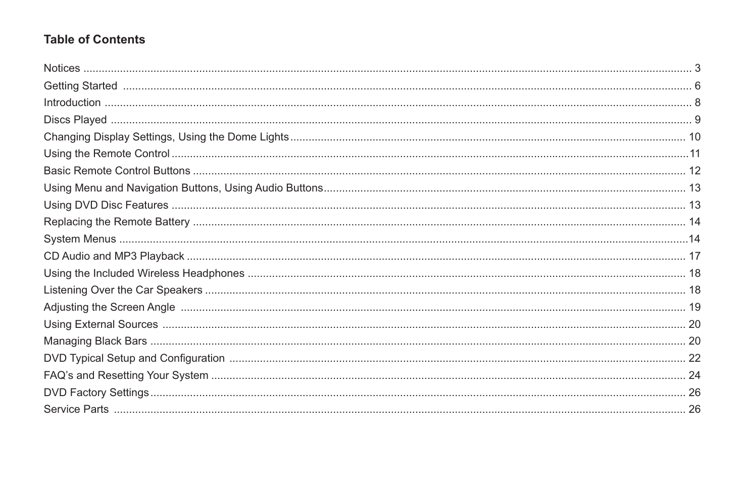 Rosen Entertainment Systems T12 User Manual | Page 3 / 26