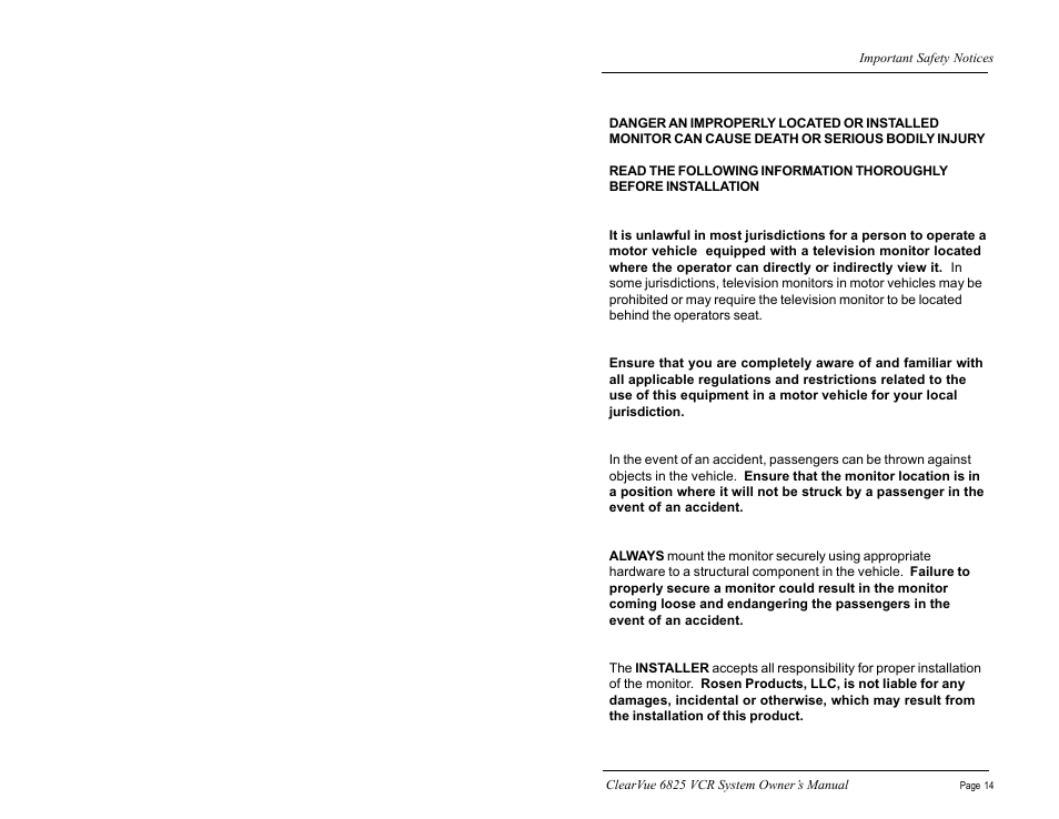 Rosen Entertainment Systems CV6825 User Manual | Page 2 / 8