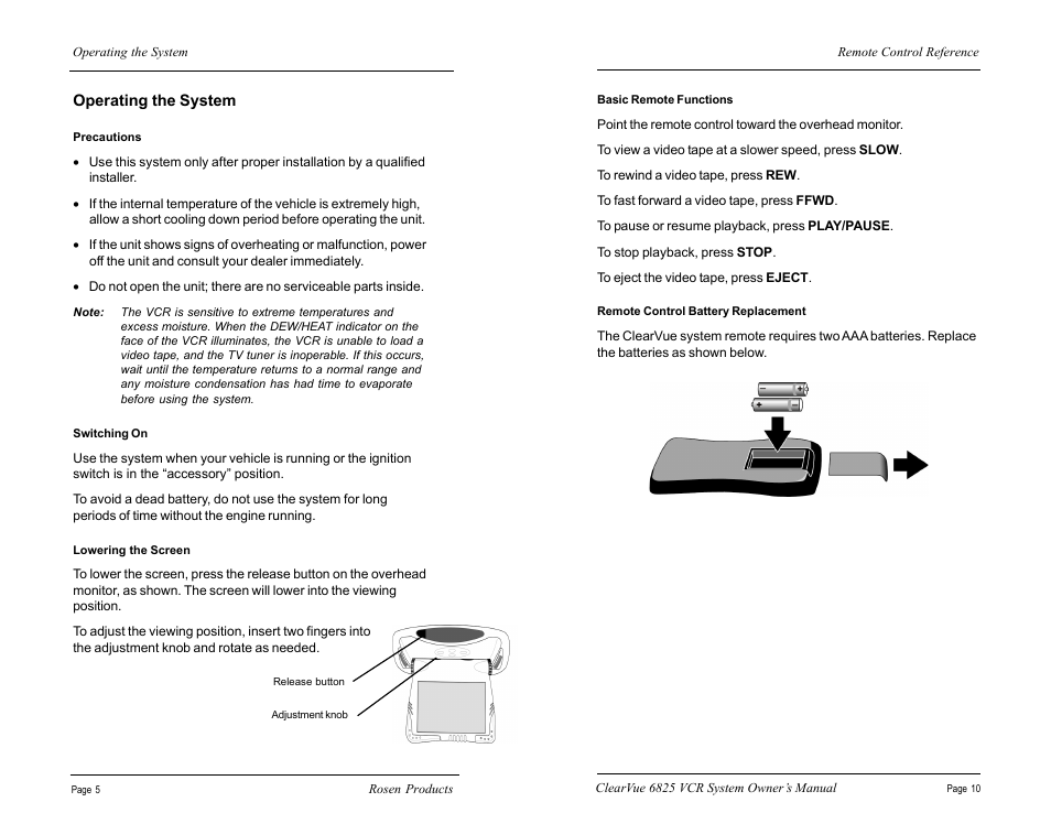 Rosen Entertainment Systems CV6825 User Manual | Page 6 / 8