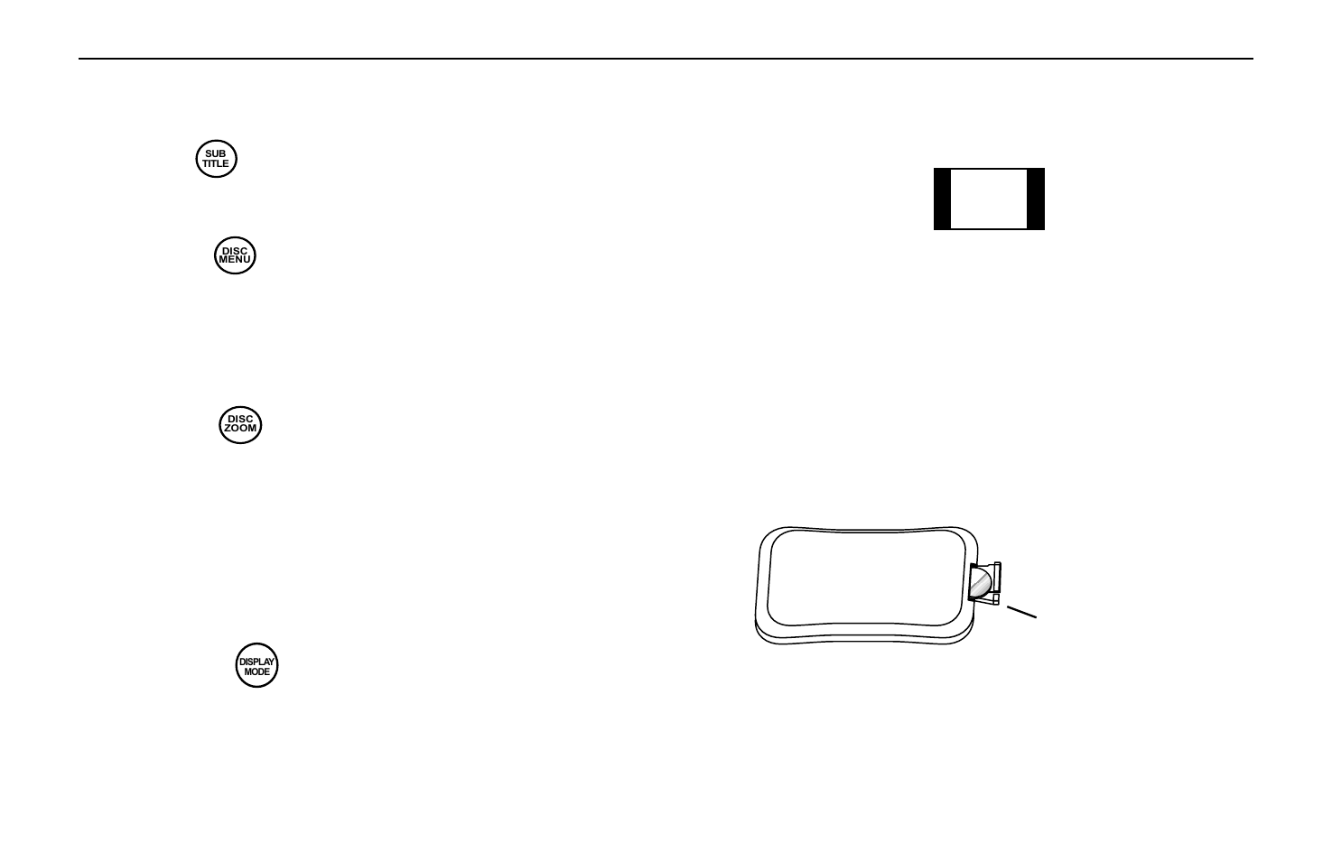 Replacing the remote battery, Using dvd disc features, Changing the shape and size of the image | Rosen Entertainment Systems AC3003 User Manual | Page 14 / 28