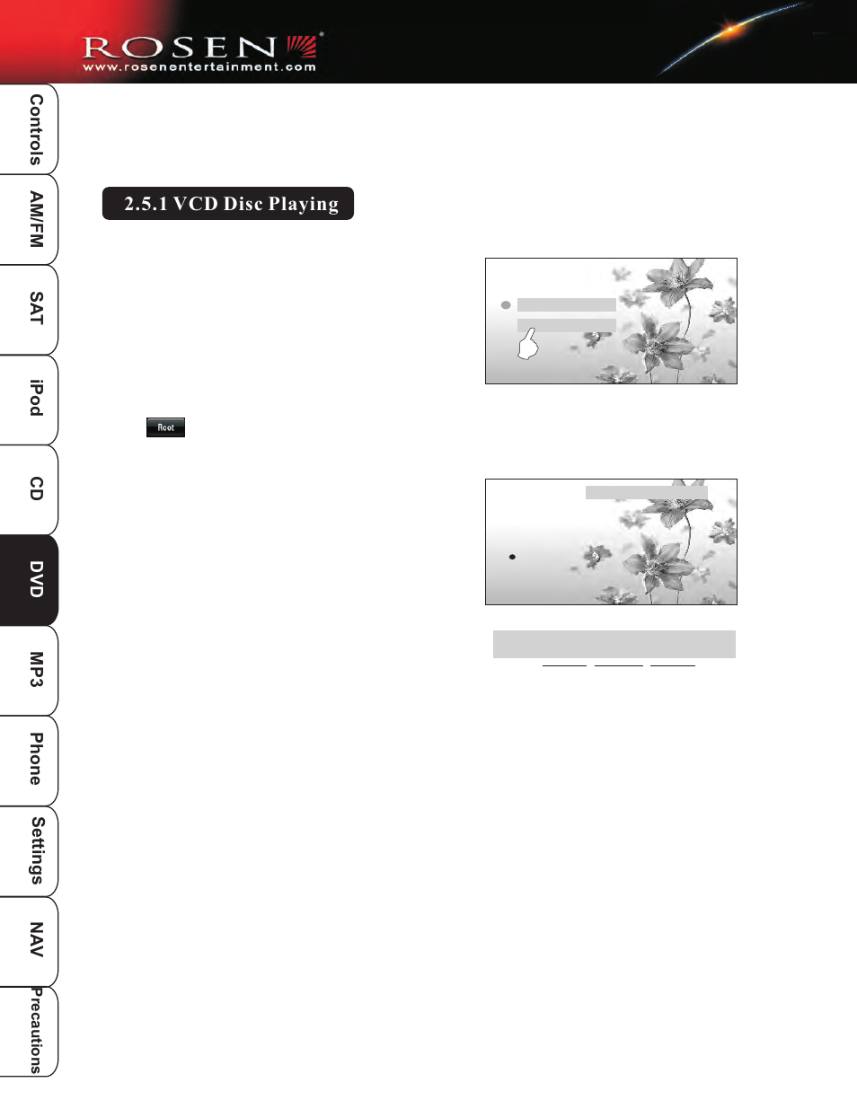 Dvd 3, 1 vcd disc playing | Rosen Entertainment Systems DP-1001 User Manual | Page 19 / 49