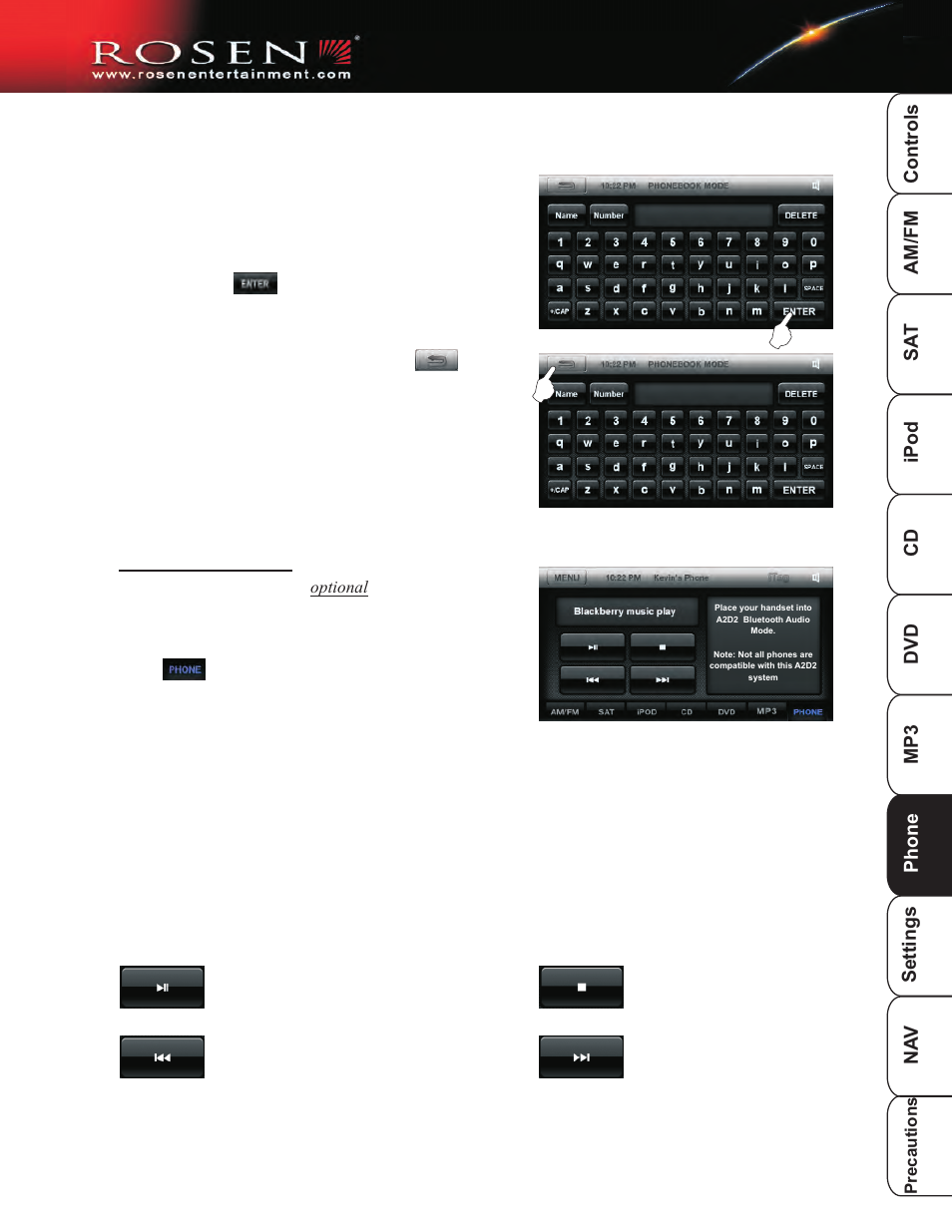 Bt 5 | Rosen Entertainment Systems DP-1001 User Manual | Page 28 / 49