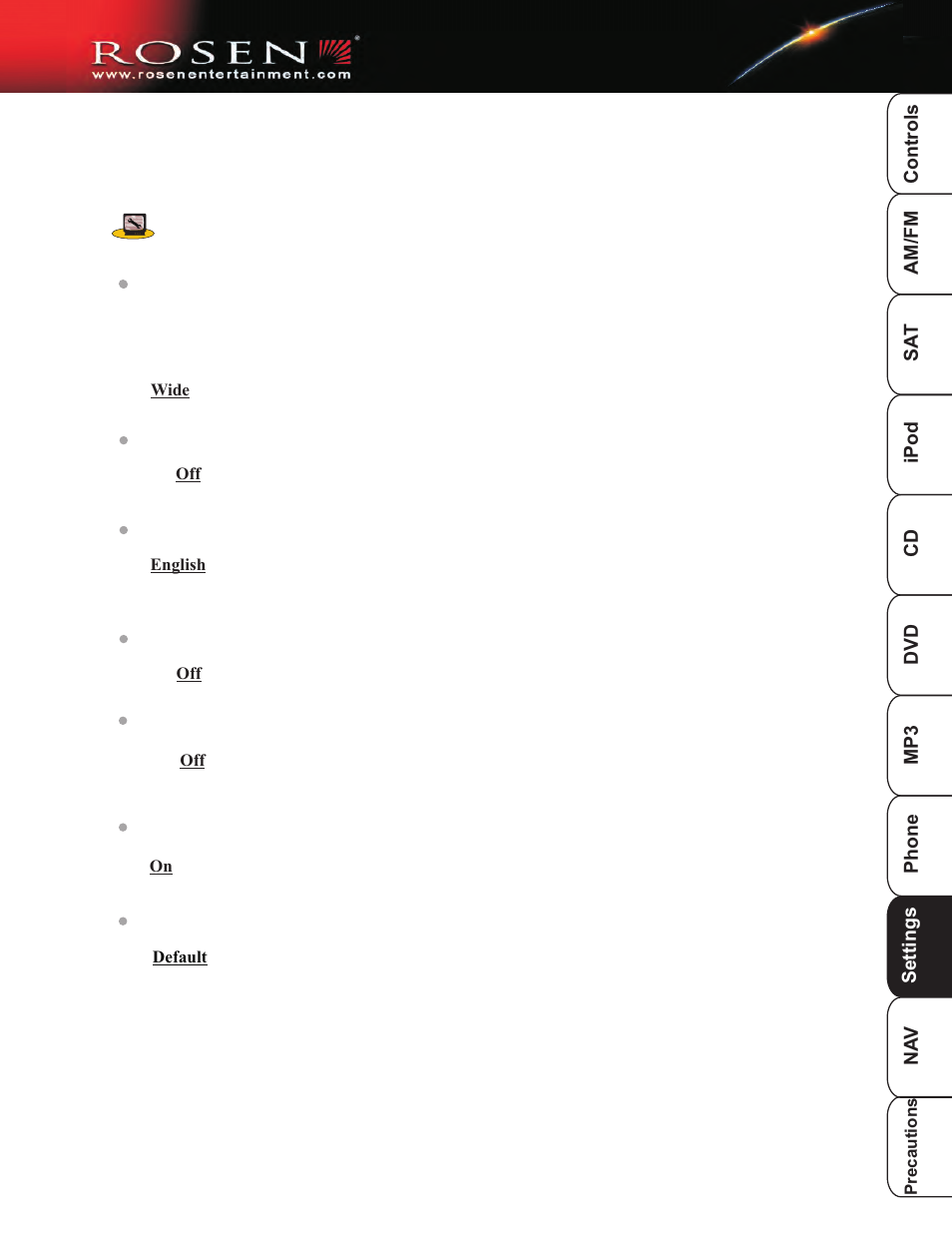 Dvd setup 2 | Rosen Entertainment Systems DP-1001 User Manual | Page 38 / 49