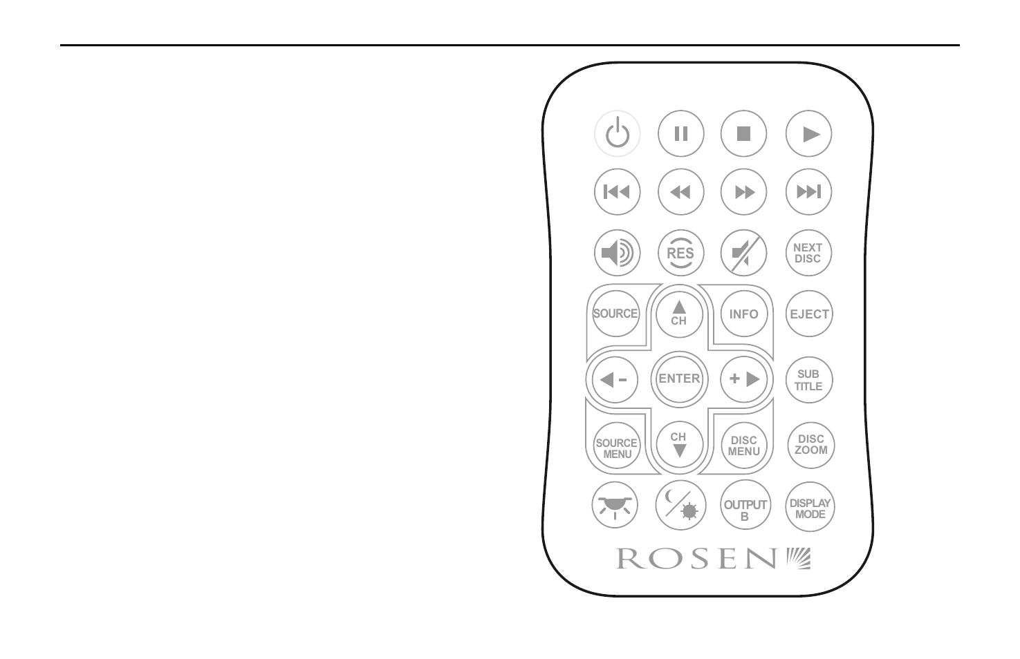 R osen, Using the remote control | Rosen Entertainment Systems G10 User Manual | Page 11 / 28