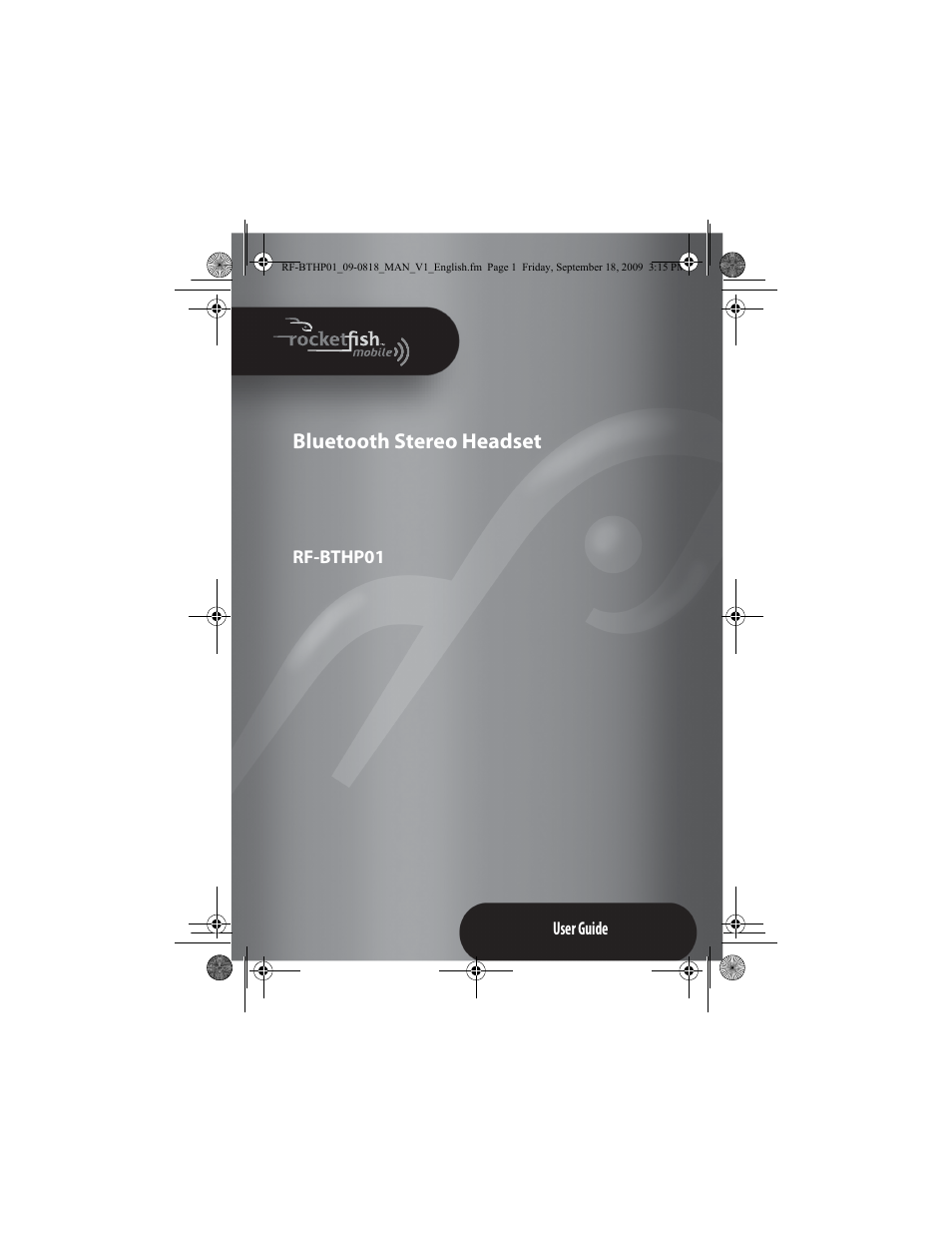 RocketFish RF-BTHP01 User Manual | 18 pages