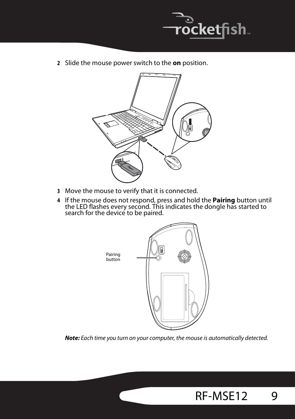 9rf-mse12 | RocketFish RF-MSE12 User Manual | Page 9 / 32