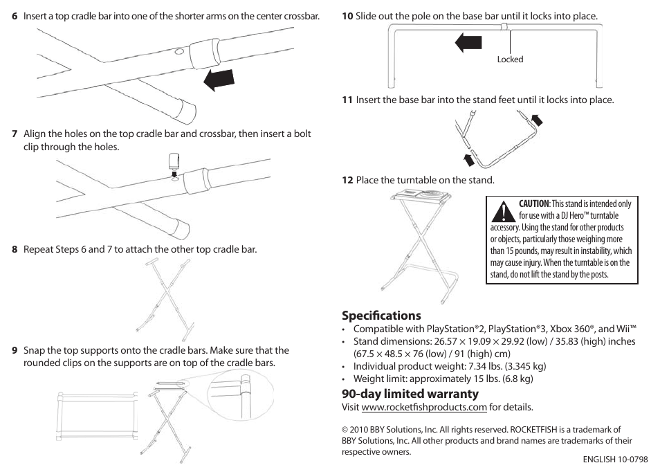RocketFish RF-GSL010A User Manual | Page 2 / 2