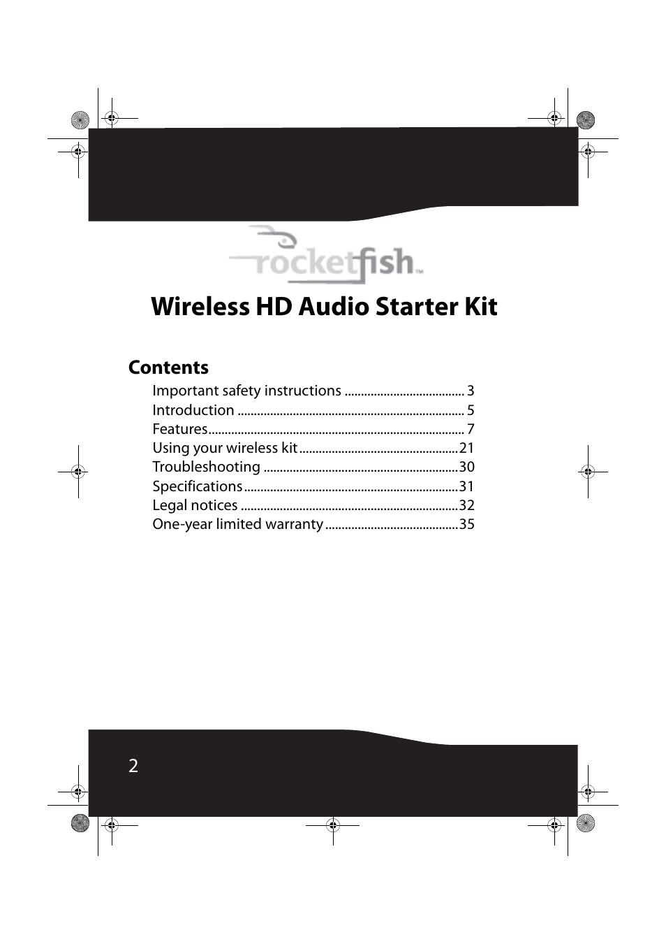 RocketFish RF-RBWS02 User Manual | Page 2 / 37