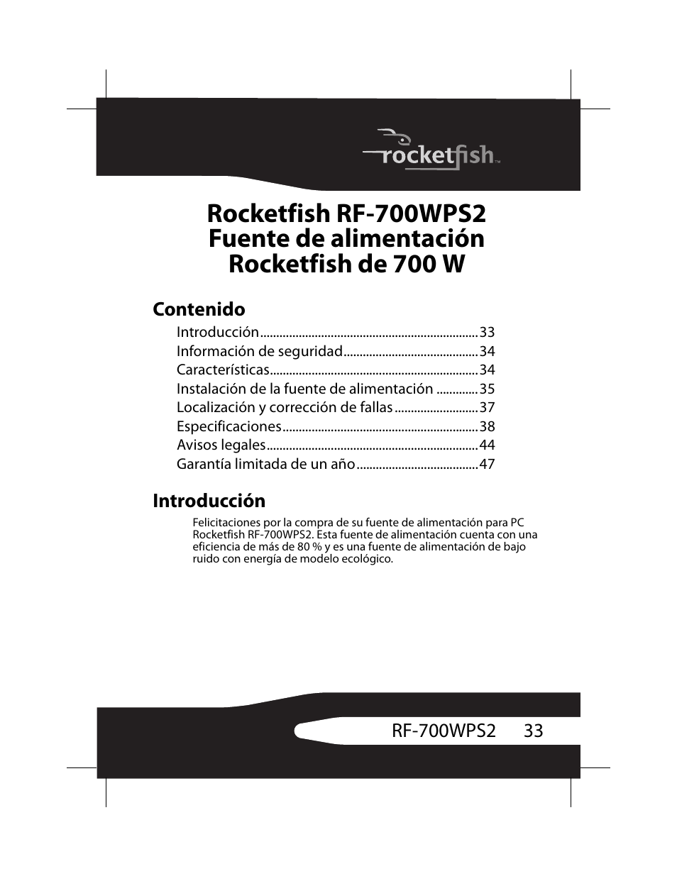 RocketFish RF-700WPS2 User Manual | Page 33 / 52