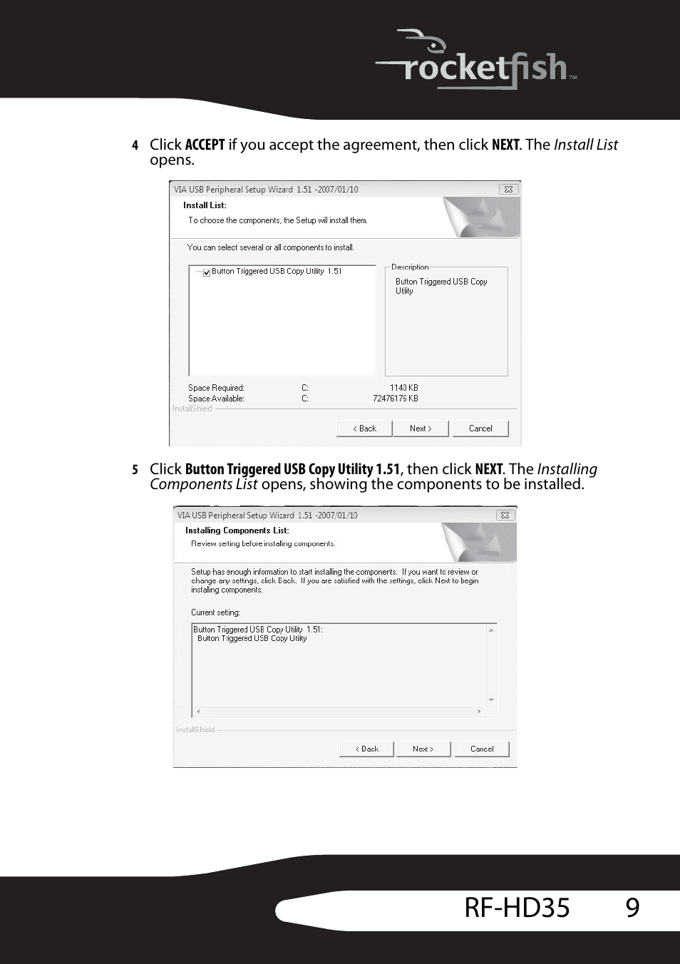 9rf-hd35 | RocketFish RF-HD35 User Manual | Page 11 / 70