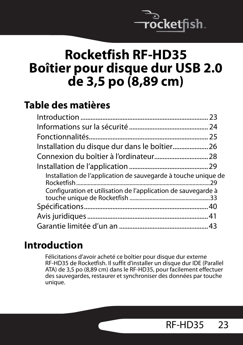 RocketFish RF-HD35 User Manual | Page 25 / 70