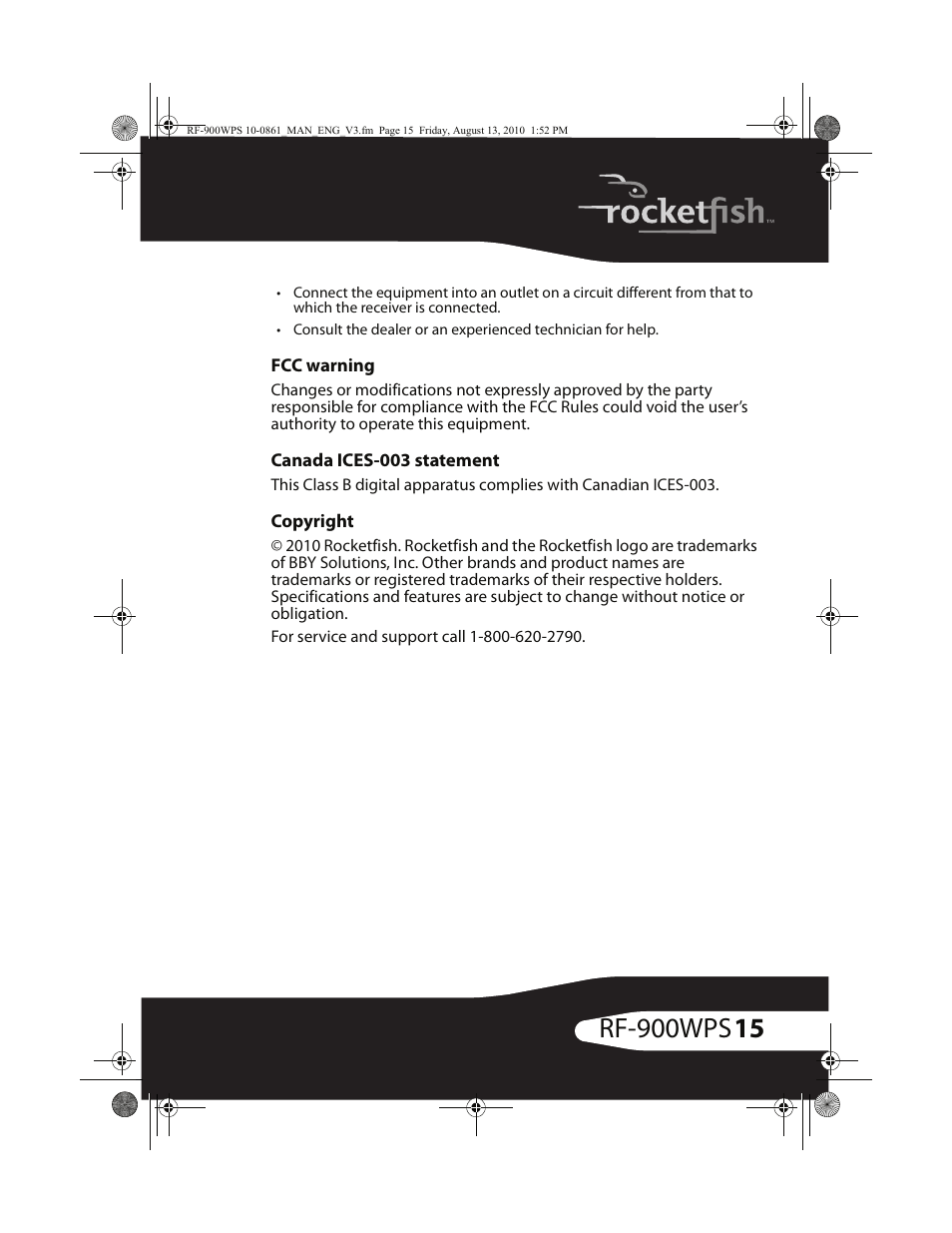 RocketFish RF-900WPS User Manual | Page 15 / 20