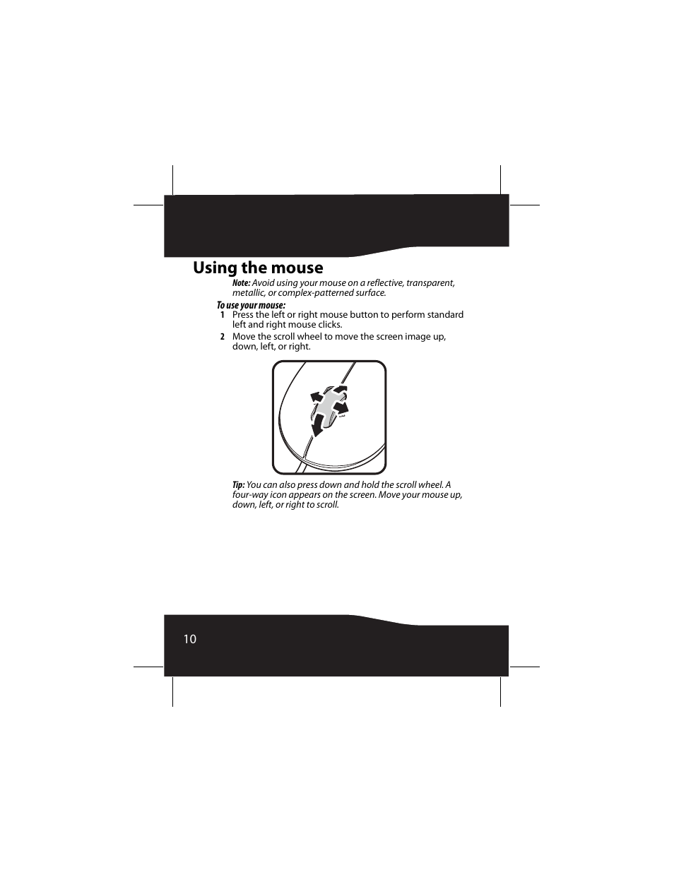 Using the mouse | RocketFish RF-AFMSE User Manual | Page 10 / 56