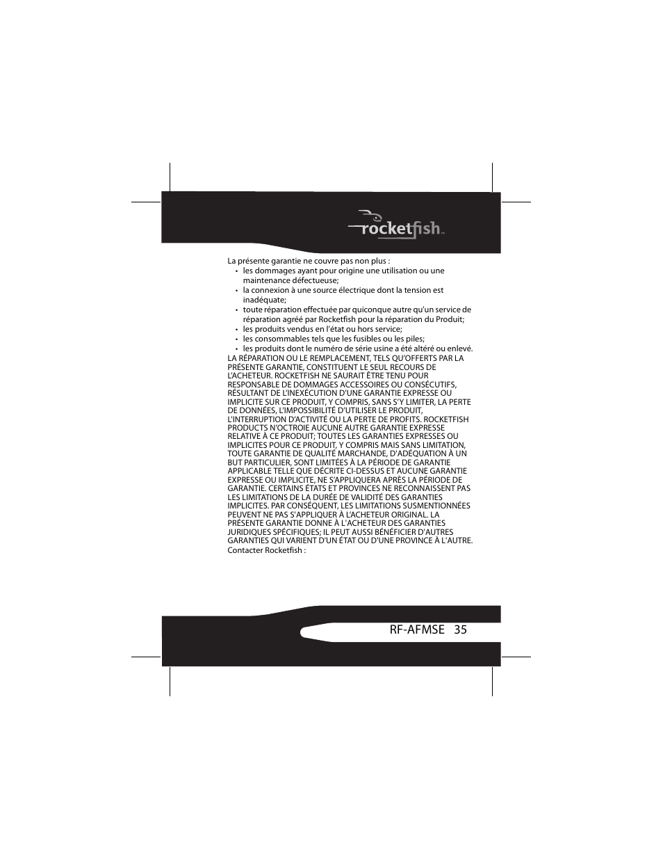 35 rf-afmse | RocketFish RF-AFMSE User Manual | Page 35 / 56