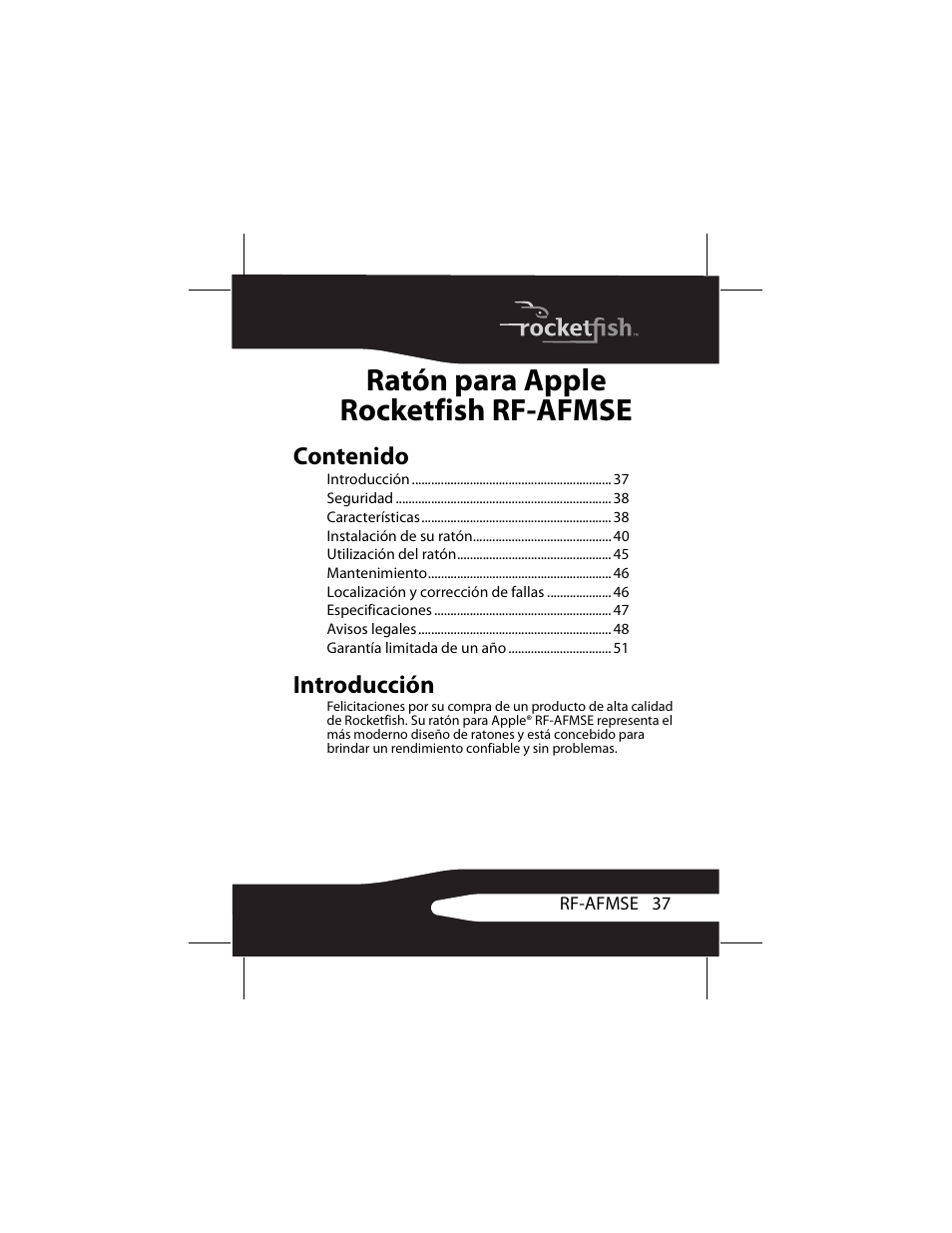RocketFish RF-AFMSE User Manual | Page 37 / 56