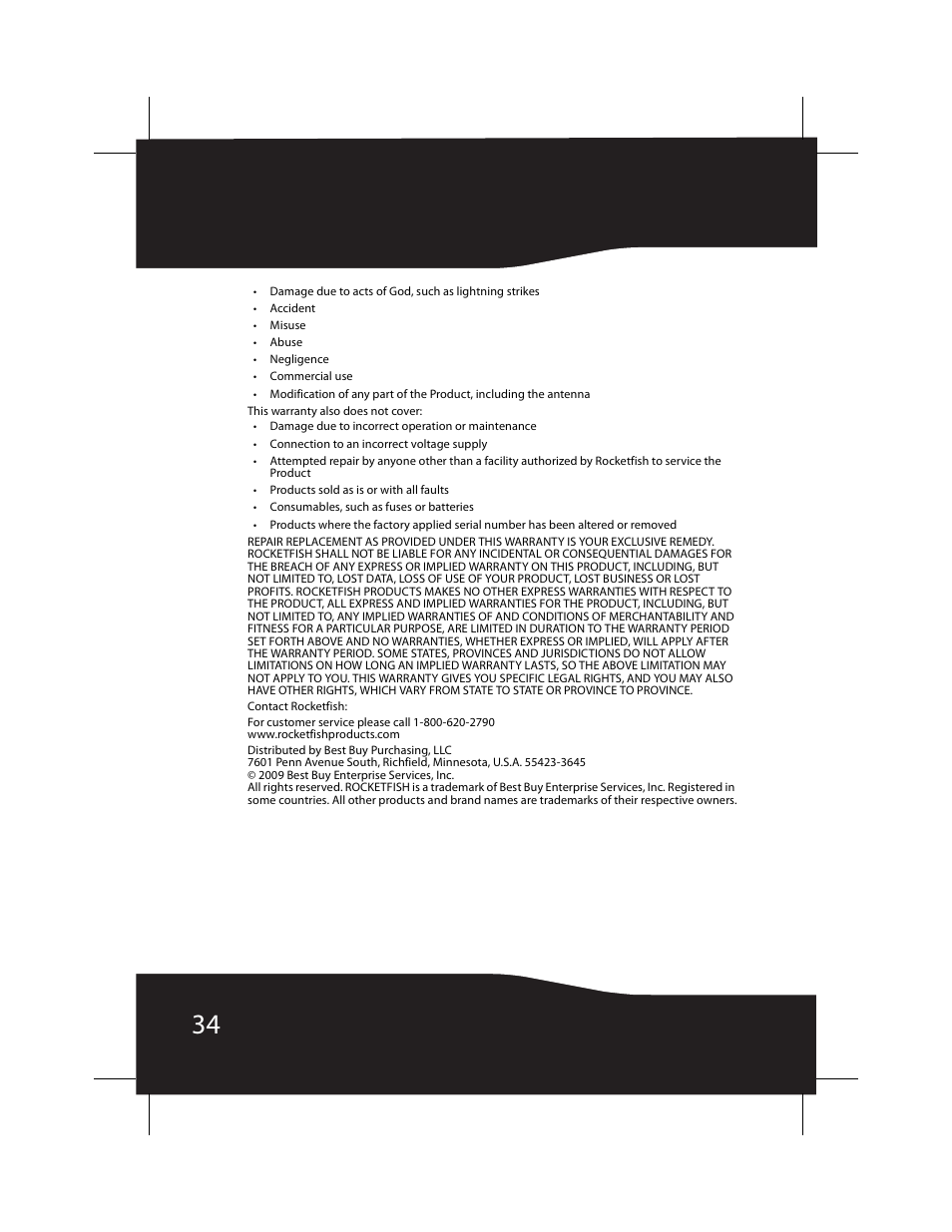 RocketFish RF-BTCMB02 User Manual | Page 34 / 35