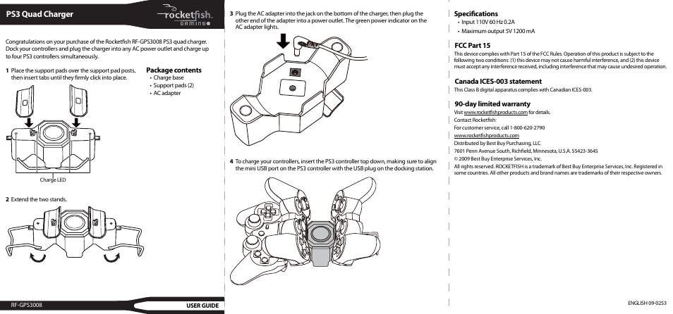 RocketFish RF-GPS3008 User Manual | 1 page