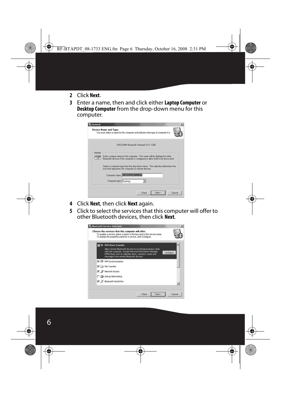 RocketFish RF-BTAPDT User Manual | Page 6 / 16