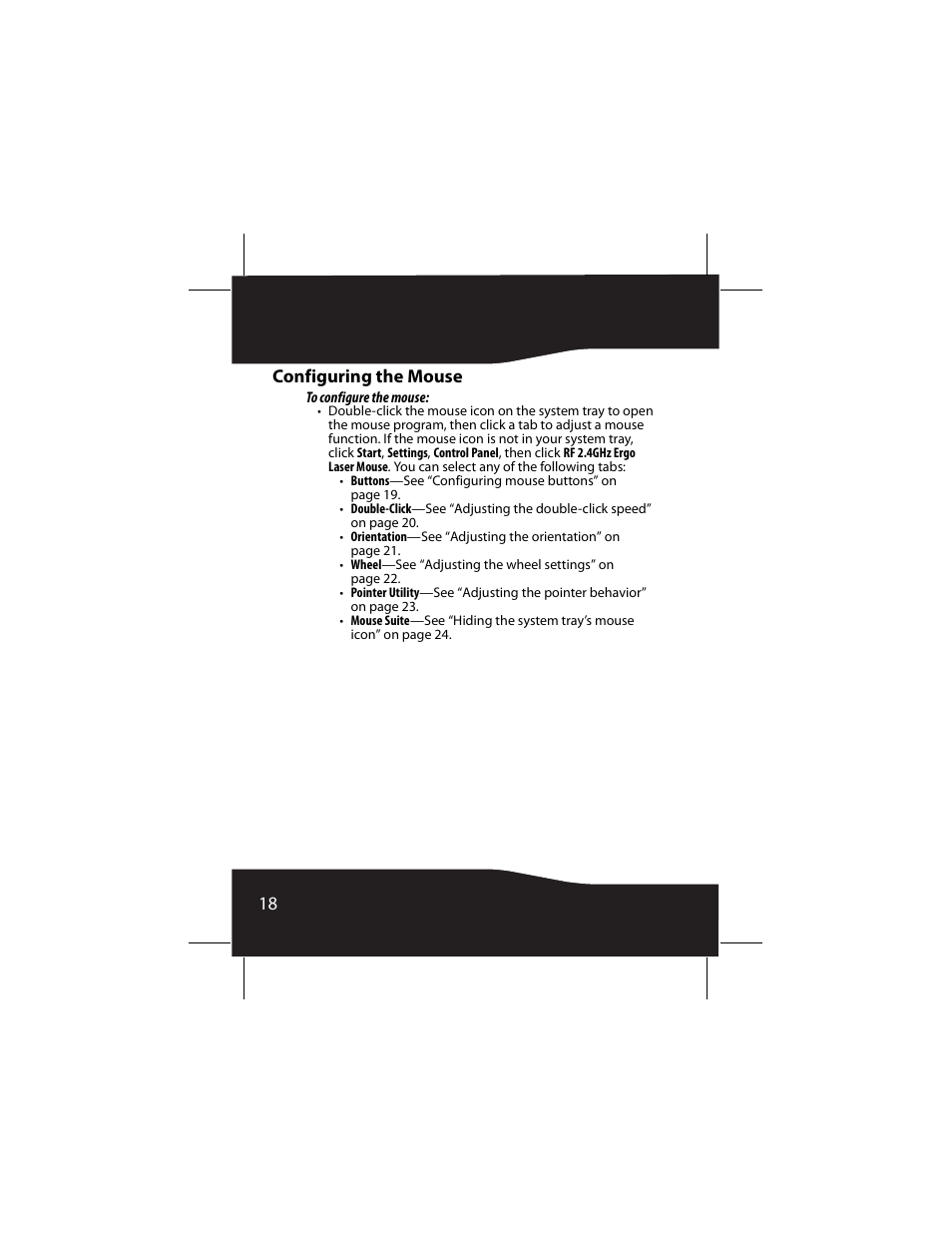 18 configuring the mouse | RocketFish RF-MSE14 User Manual | Page 18 / 36