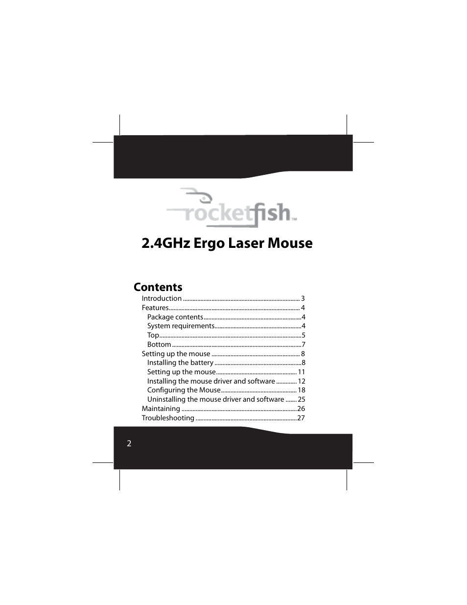 RocketFish RF-MSE14 User Manual | Page 2 / 36