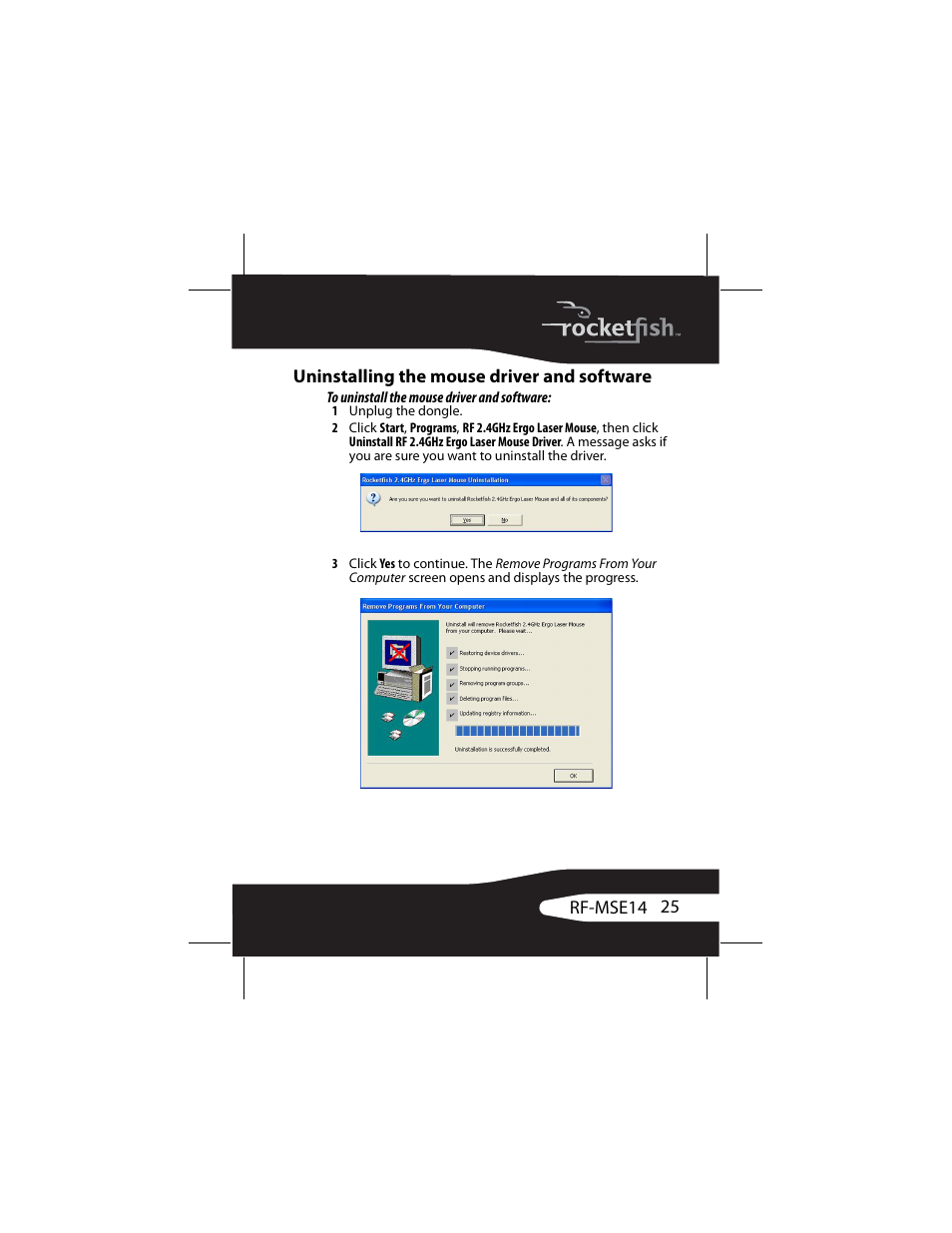 RocketFish RF-MSE14 User Manual | Page 25 / 36