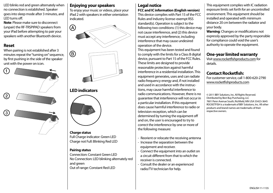 RocketFish RF-TRSPIPAD User Manual | Page 2 / 2