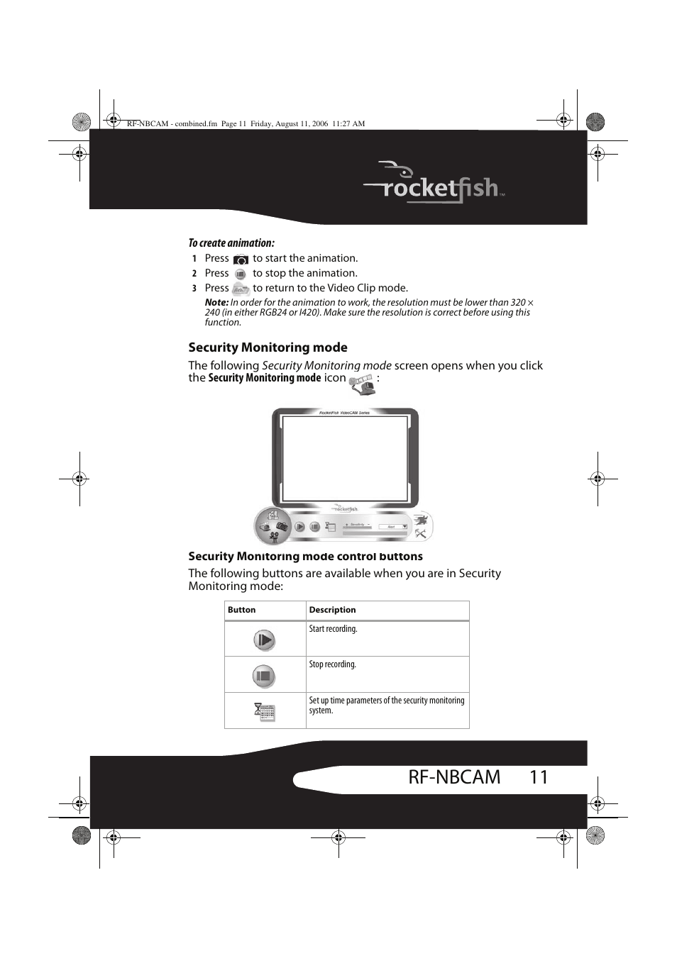11 rf-nbcam | RocketFish RF-NBCAM User Manual | Page 11 / 62