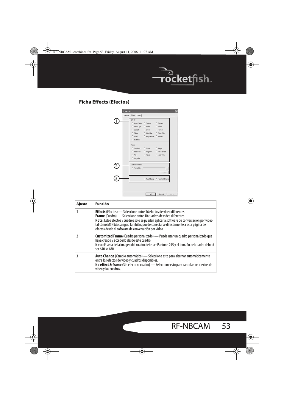 53 rf-nbcam | RocketFish RF-NBCAM User Manual | Page 53 / 62